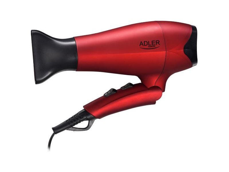 Adler Hair Dryer AD 2258 2100 W, Number of temperature settings 3, red - Adler Hair Dryer AD 2258 2100 W, Number of temperature settings 3, red -
