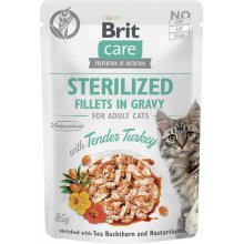 Brit Care Cat Sterilized Tender Turkey Pouch...