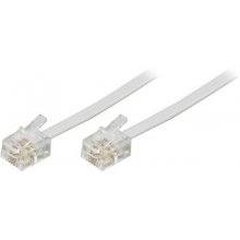 Deltaco DEL-161F telephone cable 5 m White