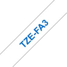 Brother TZE-FA3 label-making tape Blue on...