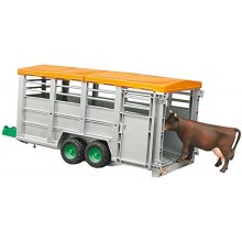 BRUDER cattle transport trailer with cow