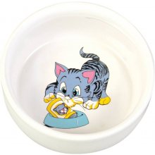 Trixie Ceramic cat bowl with motif, 0.3 l/ø...