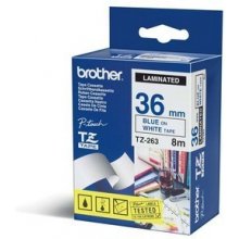 Brother TZE263 36 BLUE ON WHITE