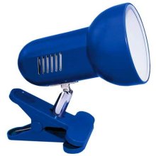 Activejet Clip-on desk lamp, blue, metal...