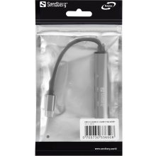 Sandberg 336-50 USB-C to 3xUSB-A+2xUSB-C...
