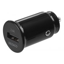 Deltaco 12/24 V USB car charger with compact...