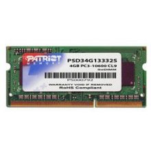 Mälu PATRIOT MEMORY 4GB DDR3 SODIMM memory...