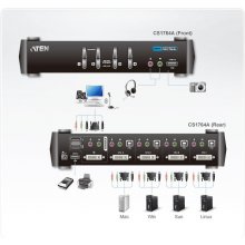 Aten 4-Port USB DVI/Audio KVMP Switch | Aten...