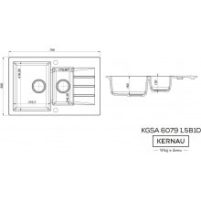 Plautuvė Kernau KGSA 6079 1,5B1D White