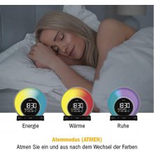 TFA light alarm clock with color changing...