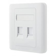 Deltaco recessed Keystone wall outlet, 2...