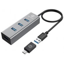GrauGear USB-HUB 4x USB 3.0 Ports Type-A...