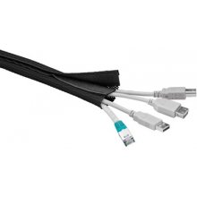 DELTACO Cable wrap nylon, 1.8m, black...