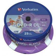 Verbatim 43667 blank DVD 8.5 GB DVD+R DL 25...