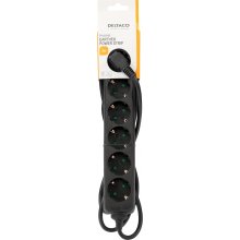 DELTACO Earthed power strip 6x CEE 7/3, 1x...