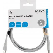 DELTACO Кабель USB-C - C USB2.0 SPR...