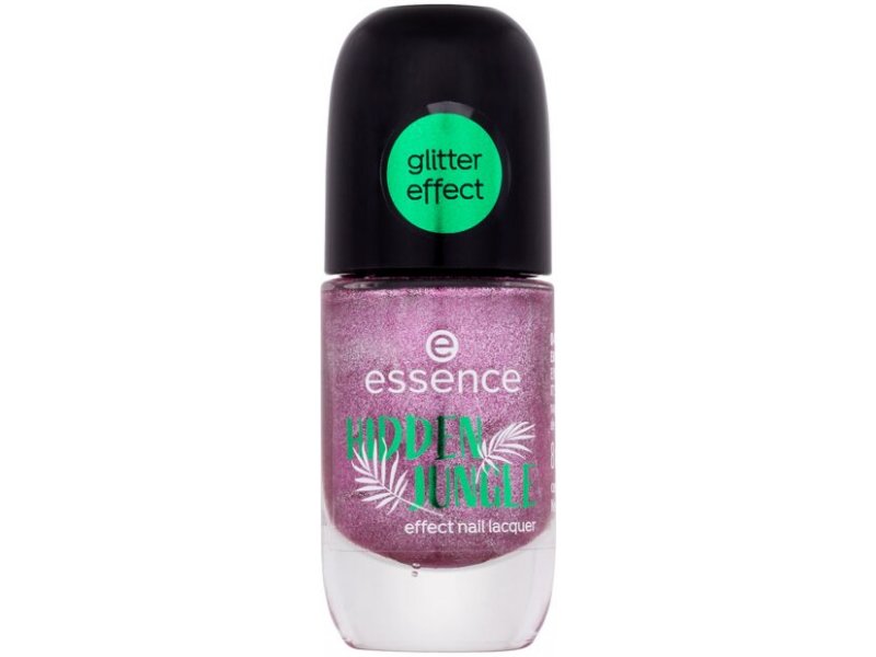 Essence Hidden Jungle 04 Pink Mystery 8ml - Nail Polish for women Pink,  Yes, With glitters, Yes 