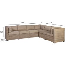 Home4you Modular sofa SEVILLA cappuccino