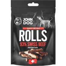 JOHN DOG Soft Bites Rolls Beef - Dog treat -...