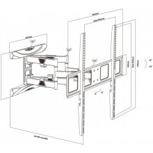 MACLEAN MC-423 TV Mount Full Motion Wall TV...