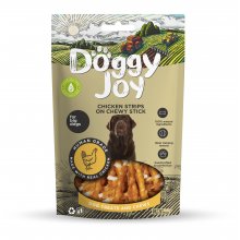 Doggy Joy chicken strips on chewy stick -...