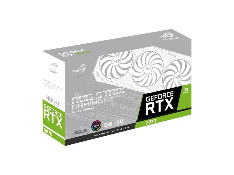 Asus Rog Strix Rtx3070 8g White Nvidia Geforce Rtx 3070 8 Gb Gddr6 90yv0fr6 M0na00 Ox Ee