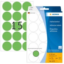 Herma Vielzwecketiketten grün 32 mm rund...