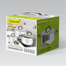 Maestro MR-3522-6M-BLACK 6 piece pot set