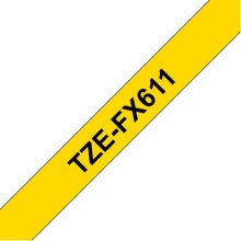 Brother TZE-FX611 label-making tape Black on...