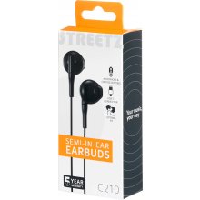 STREETZ Semi-in-ear earphones, 3-button...