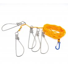 Merganser Fish stringer, 5 hooks, 5m, rope
