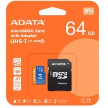 Mälukaart ADATA CARD MICROSDHC 64GB UHS-I...