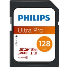 Philips SDXC Card 128GB Class 10 UHS-I U3...