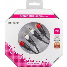 Deltaco MM-110-K audio cable 2 m 2 x RCA...