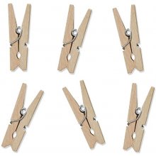 PartyDeco Wooden Pegs, natural wood