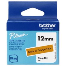 Brother Schriftband 12mmx4m schwarz/orange...