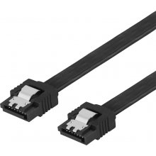 DELTACO SATA cable SATA 3.0, 0.3m, black...