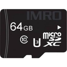 IMRO MICROSD10/64GB UHS-3 ADP memory card...