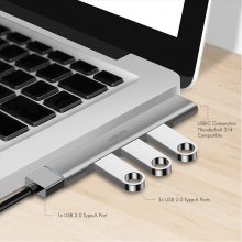 LogiLink Ultraslim USB-C hub to 1xUSB-A 3.0...