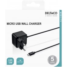 Deltaco USB wall charger fixed Micro USB...