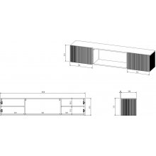 Cama MEBLE Cama RTV cabinet ROTA 183x35x37...