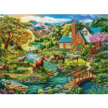 Castor Puzzle 2000 elements Idyllic House...