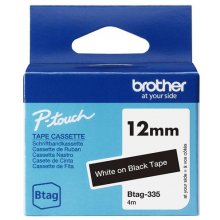 Brother Schriftband 12mmx4m weiß/schwarz...