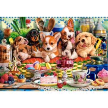 Castor Puzzle 1000 pieces Puppies dessert