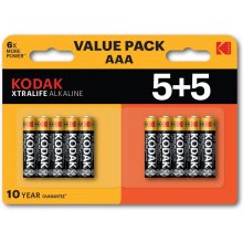 KODAK XTRALIFE Alkaline AAA Battery 10 (5+5...