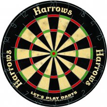 Harrows Dartboard LET'S PLAY DARTS GAME SET...