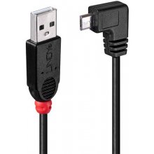 LINDY USB 2.0 Kabel Typ A/Micro-B 90°...
