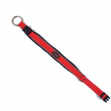 LINO textile dog collar, M, red, 33-39 cm