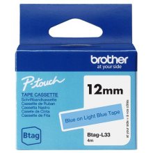 Brother BTAGL33 12MM BLUE ON LIGHT BLUE TAPE