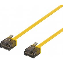 DELTACO U/UTP Cat6a patch cable, flat, 0.5m...